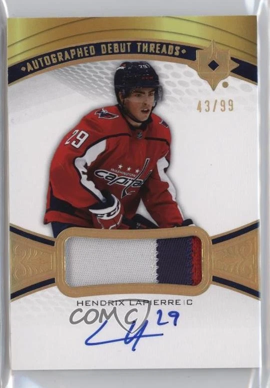 2021-22 Ultimate Collection Debut Threads /99 Hendrix Lapierre Rookie Auto RC - Image 1 of 2