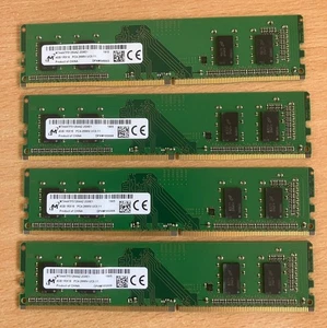 16GB DDR4 Desktop Memory PC4-2666V PC4-21300 2666MHz (4x4GB ) 288-Pin Micron - Picture 1 of 1