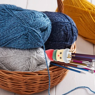 Holzgarn Wolle Strick Strickpuppe Strickpuppe Craft DIY Webstuhl Maker mit Nadel - Bild 1 von 4