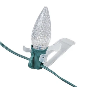 39032 All in One Clear Christmas Light Clip, C7/C9 Base, Shingle, 25 Pack - Picture 1 of 10
