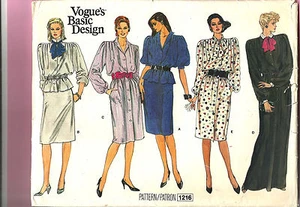 VOGUE 1216 Muster Rock Bluse Gr.10 Kleid BASIC DESIGN SERIE ungeschnitten unbenutzt - Bild 1 von 1