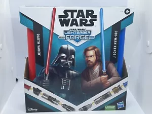 Star Wars: Lightsaber Forge Darth Vader and Obi-Wan Kenobi Toy Set Disney Hasbro - Picture 1 of 4