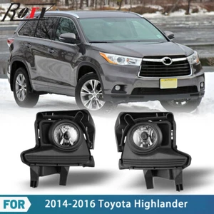 Fog Lights For 2014 2015 2016 Toyota Highlander Front Bumper Lamps w/Wiring Kits - Picture 1 of 8