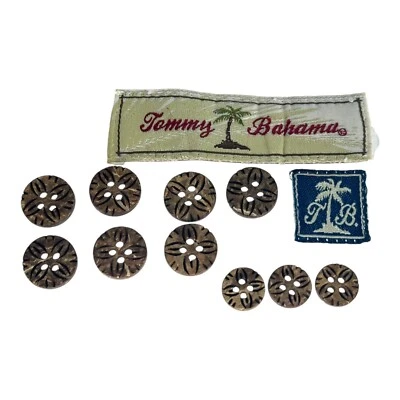 Tommy Bahama Hawaiian Shirt Set of 10 Coconut Shell Replacement Buttons - Image 1 of 2