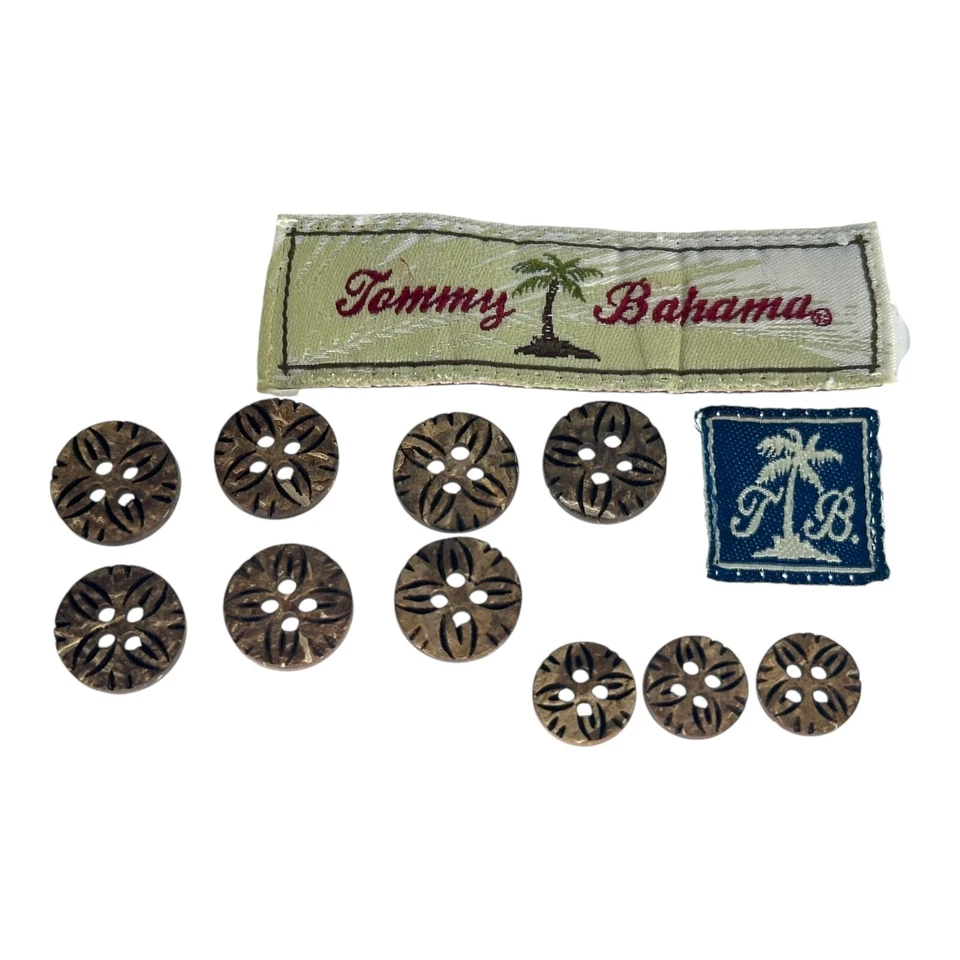 Tommy Bahama Hawaiian Shirt Set of 10 Coconut Shell Replacement Buttons - Image 1 of 2