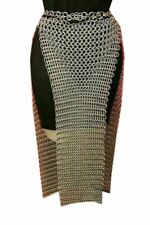 Chainmail Aluminum Long Skirt, Butted Rings chainmail rings long skirt