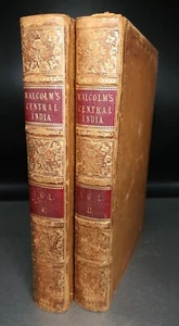A Memoir of Central India - Malcolm 3rd Ed. 2 Vols 1832 Parbury London Leather - Imagen 1 de 18