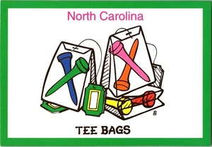Bolsas de postal de humor golf de Carolina del Norte - Imagen 1 de 2