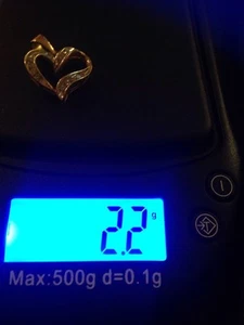 10k Diamond Heart Charm A1 - Picture 1 of 12