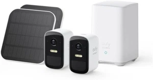 eufy Security eufyCam 2C Wireless Outdoor WiFi Camera Kit, Solar Panel Camera, w - Foto 1 di 7