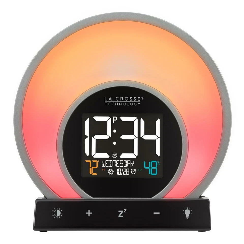 La Crosse Technology Soluna C79141 Mood Light Alarm Clock With Temperature & Hum