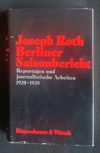 JOSEPH ROTH: INFORME DE TEMPORADA BERLINÉS PRIMERA EDICIÓN 1984 - Imagen 1 de 1