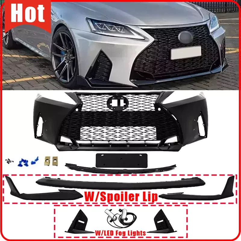 Parachoques para 06-13 Lexus IS250 IS350 con luz antiniebla LED y kit de labios conversión a 2021+ Foto 1 de 4
