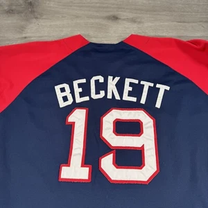 Vintage Josh Beckett Boston Red Sox Trikot Majestic Farbblock MLB Baseball 27 x 31 - Bild 1 von 10