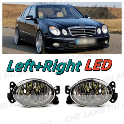 Left/Right LED Fog Lights For Mercedes Benz W211 E320 E350 E550 2007 2008 2009 - Image 1 of 4
