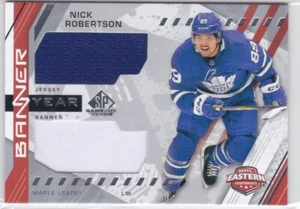 21/22 SP GAME USED..NICK ROBERTSON..BANNER YEAR..CARD # BYA-NR..MAPLE LEAFS - Picture 1 of 2