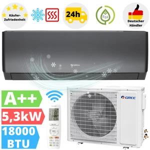 Gree Pular Pro Dark Klimaanlage 18000BTU Klimagerät Ionisator Klima 5,3kW WLAN - Bild 1 von 6