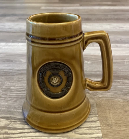 Vintage Alumni Southern Connecticut State College Beer Mug Stein Ceramic 1893 Cover