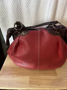 Puntotres Purse Burnt Red And Brown, Wrist Or Shoulder Bag - Picture 1 of 6