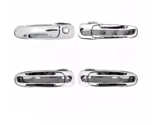 Front Rear Chrome External Outside Door Handle Kit Set 4pc for Ram Dakota Truck - Picture 1 of 6