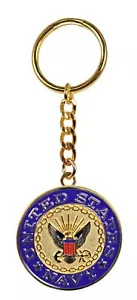 Schlüsselanhänger Ring U.S. Navy Logo 1,5 Zoll Bronze - Bild 1 von 1