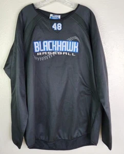 Blackhawk Baseball Sweater Jacket Pullover 3X Xgrain Sportswear 48 Texas Sports - Picture 1 of 14