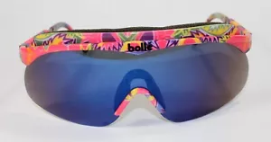 Vintage 80s 90s Bolle Designer Sport Shield multicolor Sunglasses Ski Beach - Picture 1 of 7