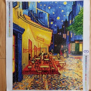 Large Van Gogh Cafe At Night Diamond Dot Painting 16" X 20" COMPLETE Art - Picture 1 of 4