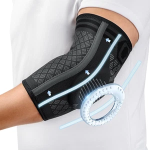 CAMBIVO Elbow Brace for Tendonitis and Tennis Elbow with Gel Pad and Dual Sta... - Picture 1 of 10