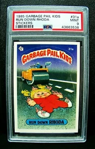 GARBAGE PAIL KIDS, 1985 1st Series, #31a Run Down RHODA, Matte, OS1, PSA 9, MINT - Picture 1 of 2