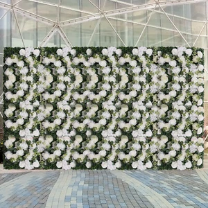 24" X 16" Artificial flower panels Floral Backdrop Silk Rose Wall Home Decor - Picture 1 of 16