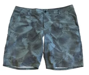 O'Neill Shorts Mens 38 Blue Gray Hybrid Stretch Boardshorts Tropical Floral - Picture 1 of 12