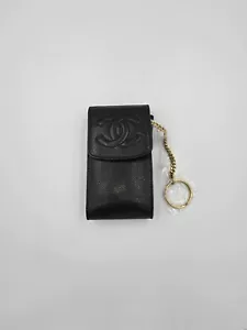 Chanel Authentic black caviar cigarette multi pouch with chain - Picture 1 of 4