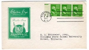 #804-EE Presidential Series George Washington 1941 FDC - Planty #1 Ioor - Picture 1 of 2