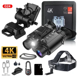 4K Night Vision Binoculars Goggles Head Mounted Infrared 300m With L4G24 Mount - Picture 1 of 12