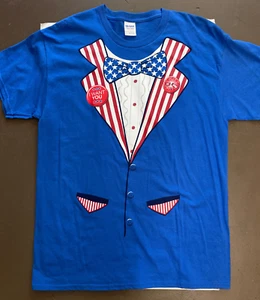 Camiseta para hombre Uncle Sam I Want You 4 de julio grande azul Gildan Patriótica - Imagen 1 de 9
