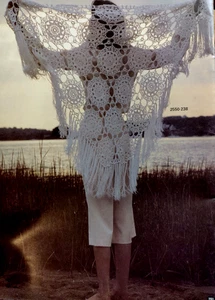 Bernat Yarn Great Cover Ups 238 Knitting Crochet Pattern Leaflet Shawl Wrap VTG - Picture 1 of 15