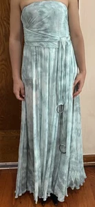 Roberto Cavalli Long Light Blue Silk Maxi Dress Size Small New - Picture 1 of 23