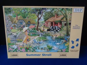 HOP Sommerspaziergang 1000 Teile Puzzle guter gebrauchter Zustand vollständig - Bild 1 von 4