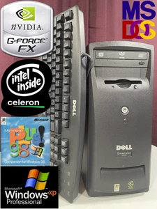 RESTORED w/ SSD DUAL BOOT Windows 98 & XP Vintage Retro Classic Gaming PC - Picture 1 of 24