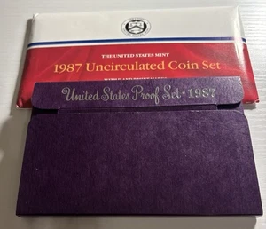 1987 S US Proof Set and 1987 P & D Uncirculated Mint Set. All In OGP w/ COA! - Picture 1 of 3