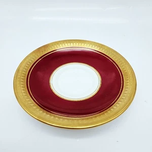 Aynsley England Platillo Hueso China Arándano Frambuesa Rojo Con Oro 24k - Imagen 1 de 3