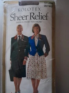 KOLOTEX Sheer Relief PANTYHOSE Qantas Flight Attendant Vintage Stockings EX LARG - Picture 1 of 6