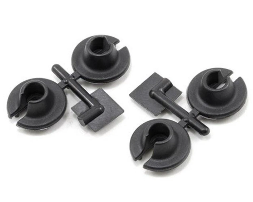 RPM Lower Spring Cups (Black) (4) Losi XXX-4 XXX-T Traxxas Slash Stampede - Image 1 of 1