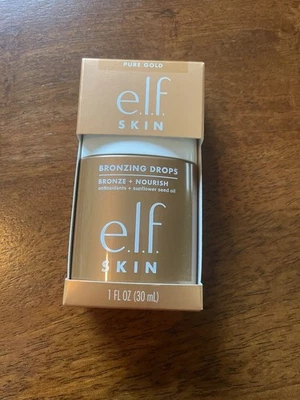 Elf E.L.F. Skin Pure Gold Bronzing Drops Bronze 2 1 Fl Oz 30ml New In Box - Image 1 of 2