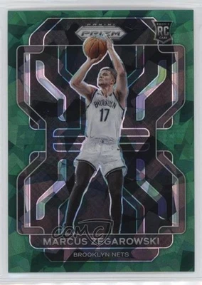 2021-22 Panini Prizm Green Ice Prizm Marcus Zegarowski #300 Rookie RC - Image 1 of 2
