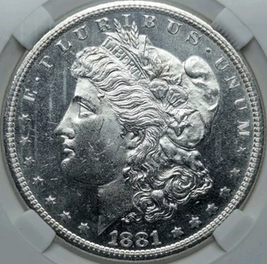 1881 S Morgan Silver Dollar MS Details 65 PL - Picture 1 of 4