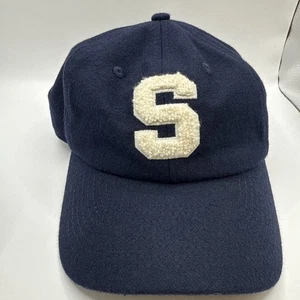 Baseballmütze Kappe Sporty & Rich dunkelblau Boucle Monogramm Buchstabe S Wolle - Bild 1 von 3