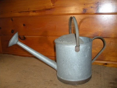 Vintage Galvanized Watering Can / Neat 1 Gallon Size - Image 1 of 4