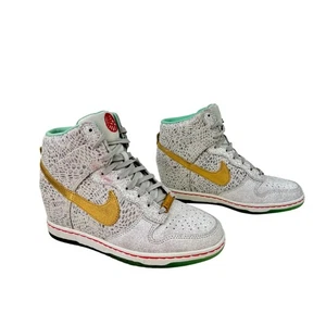 NEW Nike Dunk Sky Hi Wedge Sneakers 649464 001 Gold Year of the Horse Limited 7  - Picture 1 of 11